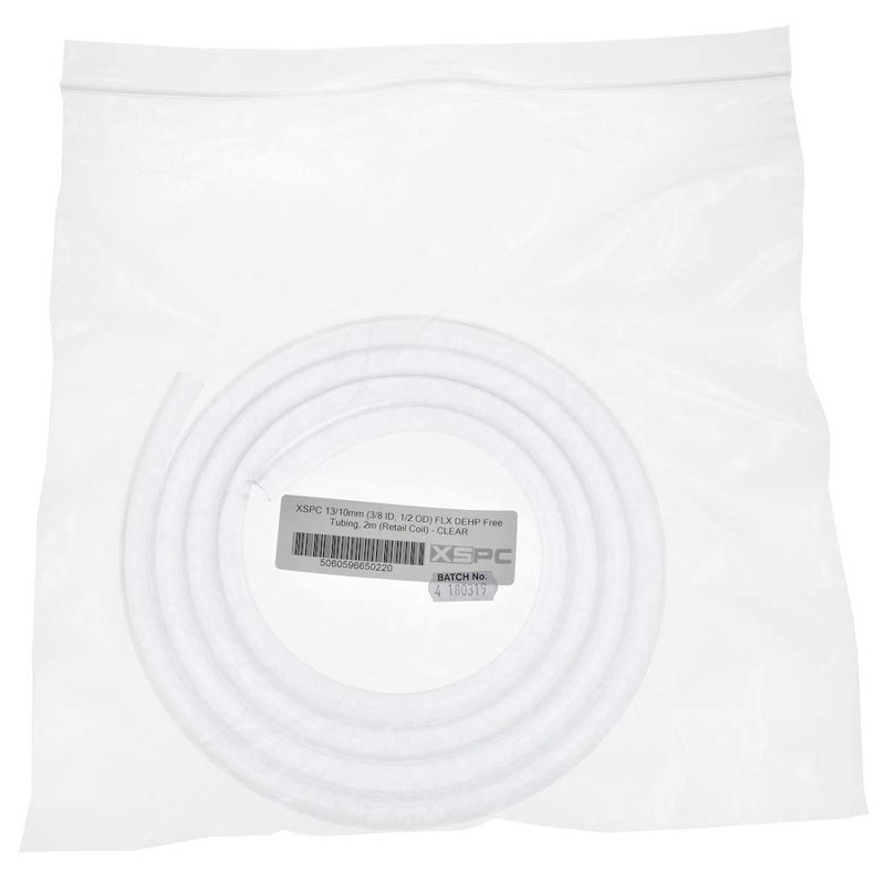 XSPC FLX Tubing 3/8" ID, 1/2" OD, 2 Meters Length, Clear - Image 2
